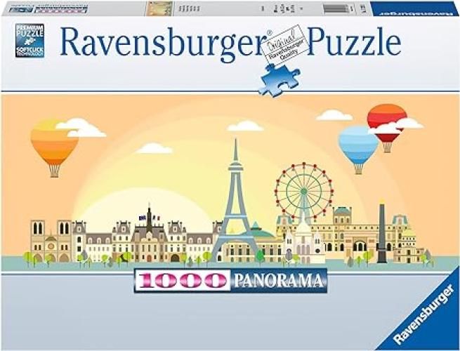 Ravensburger - Puzzle Un giorno a Parigi, Collezione Panorama, 1000 Pezzi, Idea regalo, per Lei o Lui, Puzzle Adulti