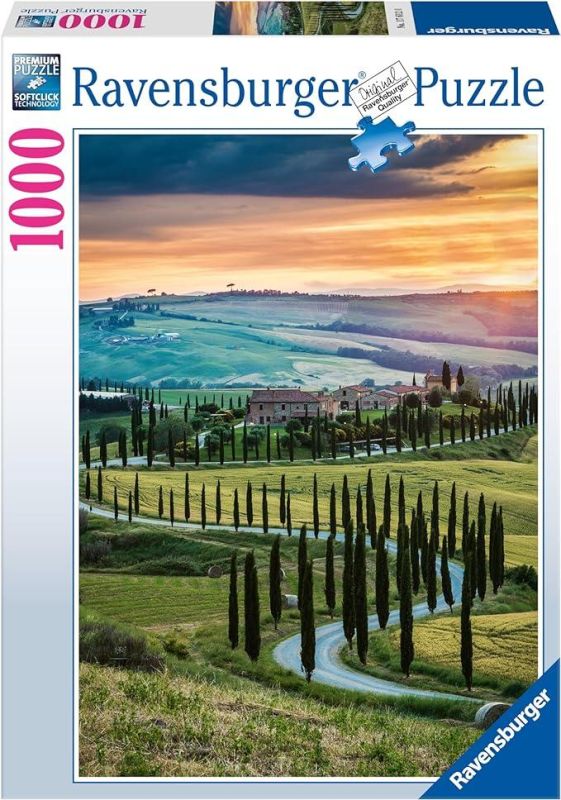 Ravensburger - Puzzle Val d`Orcia, Toscana, 1000 Pezzi, Idea regalo, per Lei o Lui, Puzzle Adulti