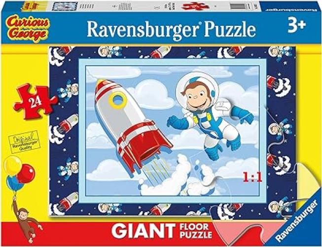 Ravensburger 030927 George, Puzzle 24 Pezzi Giant Pavimento, Puzzle per Bambini, Eta Raccomandata 3+
