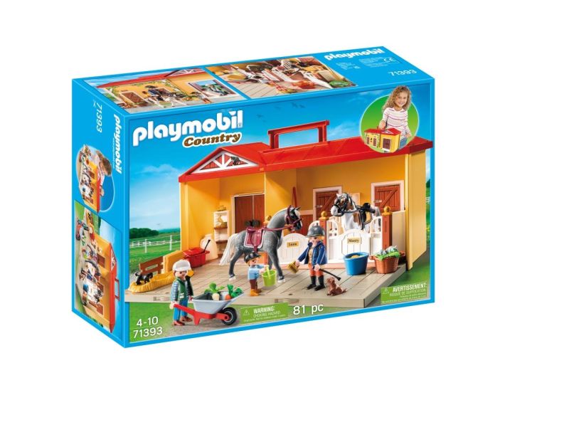 Playmobil Country 71393 Scrigno stalla dei pony,giocattolo per bambini dai 4 anni in su