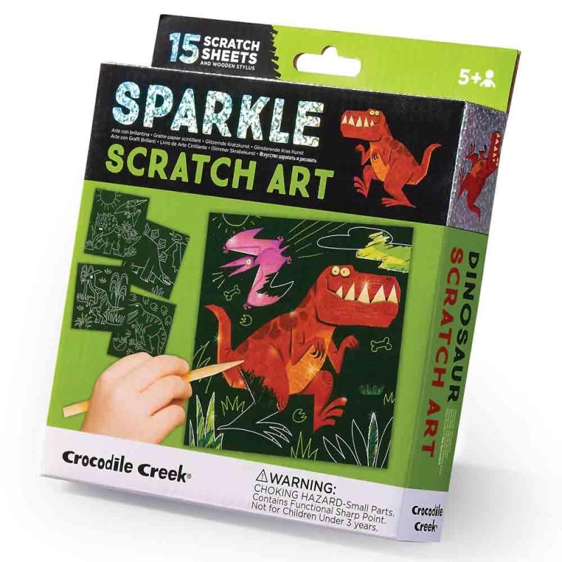 Crocodile Creek - Creativity Sparkle Scratch Art - Dinosaur