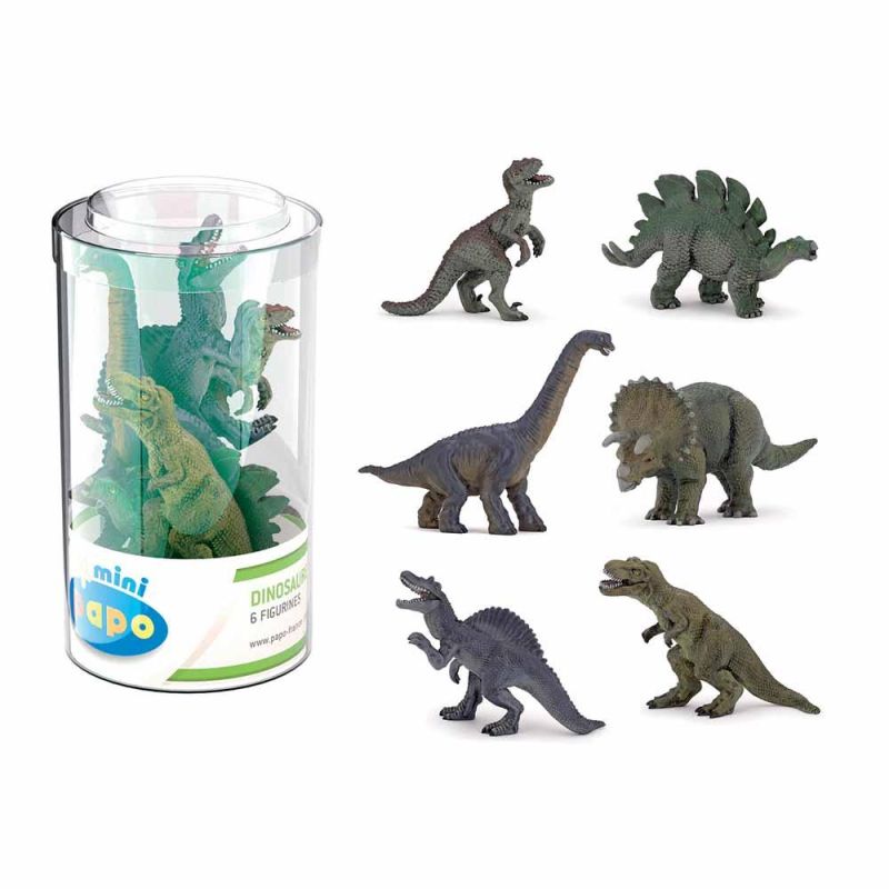 Papo - Mini PLUS Dinosaurs Set 1 (Tube, 6