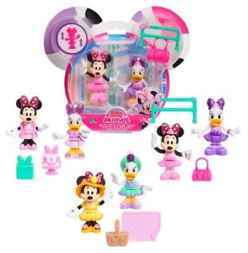 Disney Minnie-Giochi Preziosi-Coppia di personaggi con accessori, modello casuale