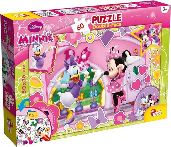 Lisciani Giochi- Minnie Disney Puzzle Doppia Faccia Plus, Multicolore, 47918