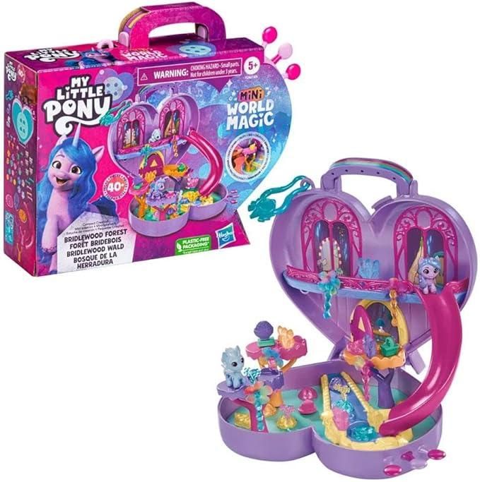 My Little Pony Mini mondo magico mini creazione foresta di bridebois, cofanetto creativo con Izzy Moonbow-Hasbro-Eta 5+