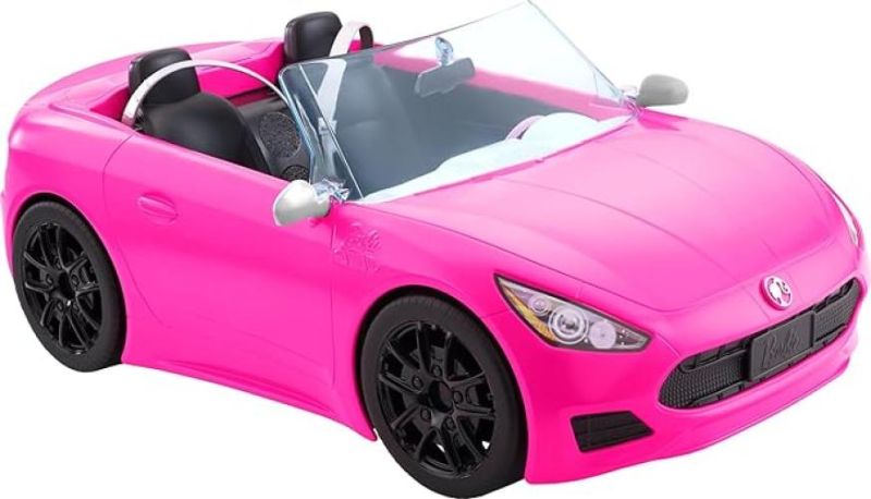 Bambola-Barbie - Cabrio Veicolo Decapottabile Rosa a Due Posti con Ruote Funzionanti e Dettagli Realistici-Mattel-Eta 3+