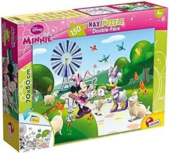 Disney Minnie,Puzzle maxifloor 150 pezzi,2 in 1 Double-face,Lisciani,Eta6+