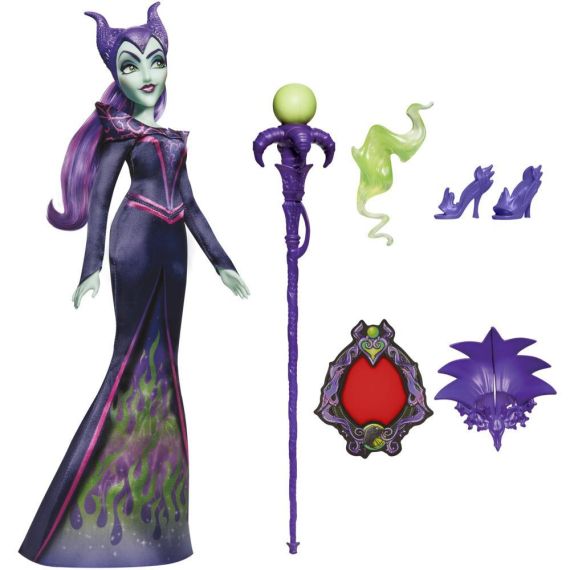 Disney Villains - Malefica, fashion doll con accessori e vestiti rimovibili, giocattolo per bambini dai 5 anni in su