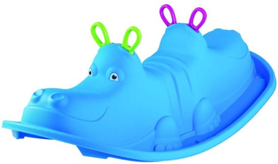  Dondolo bambini 1 anno da giardino interno dondolo per bambini da giardino per uso domestico hippo 3 colori a scelta (azzurro)