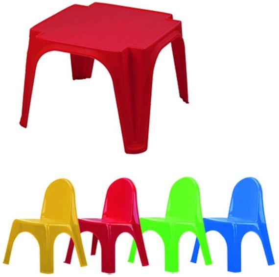 Set Tavolino & 4 Seggioline colorate