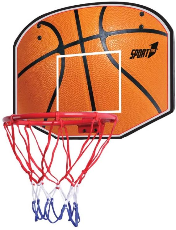 Canestro Basket Pallacanestro Tabellone Bambino Adulto Basket Giardino Giochi all Aperto e Interno per Bambini con Palla e Pompa Inclusa 48,5X37CM