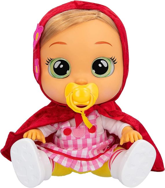 CRY BABIES Storyland Scarlet | Bambola interattiva che piange lacrime vere, ispirata in una fiaba classica, con capelli e vestitini intercambiabili - Bambola funzionale per bambini dai 2 anni in su
