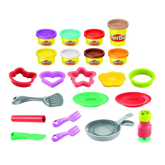 Play-Doh Kitchen Creations Flip 'n Pancakes Playset Set da gioco in argilla da modellare 463 g Multicolore 1 pz