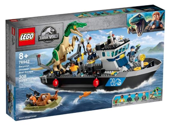 LEGO Jurassic World Fuga sulla barca del dinosauro Baryonyx