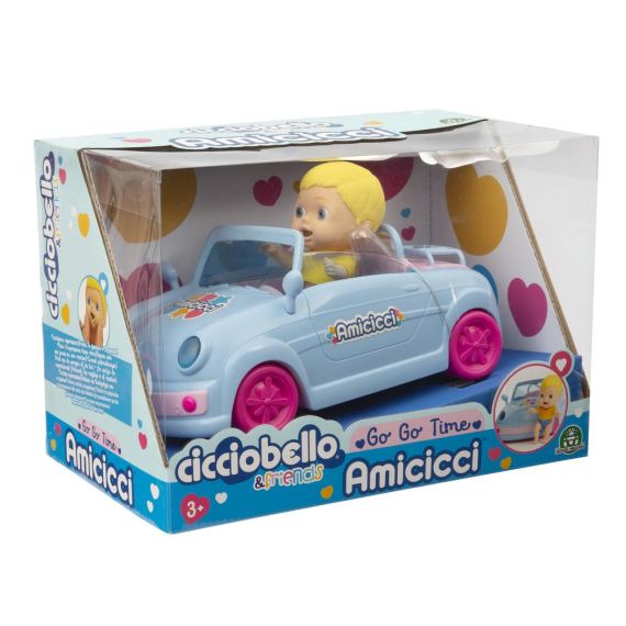 Cicciobello Amicicci Auto Cabrio Con Mini Personaggio con maglietta e pannolino colorato