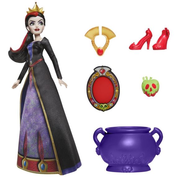 Disney Villains - La Regina Cattiva, fashion doll con accessori e vestiti rimovibili, giocattolo per bambini dai 5 anni in su