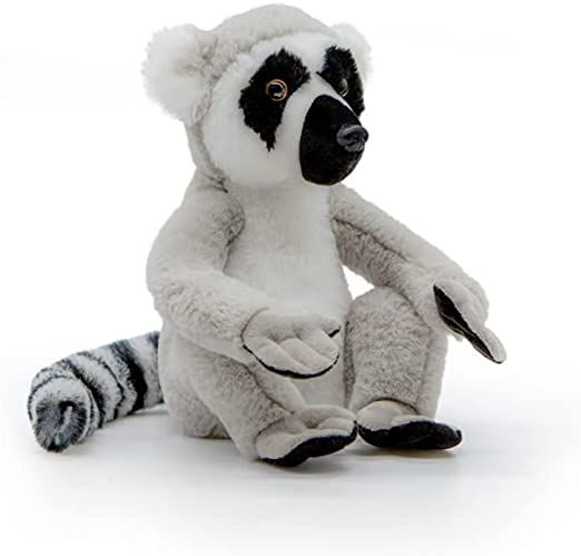 Peluche Giocattolo Morbido e Coccoloso per Bambini Collezione Animali Safari e Animali Marini Peluche, Perfetto per i Bambini Ecofriendly (Lemure)
