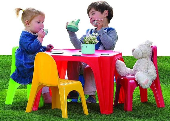 Tavolo da pic nic, tavolo pic nic bambini, tavolo pic nic esterno per bambini, tavolo con sedie, dimensioni 55,5x55,5x36,5, tavolo da pic nic giardino perfetto per tranquilli pomeriggi di gioco.