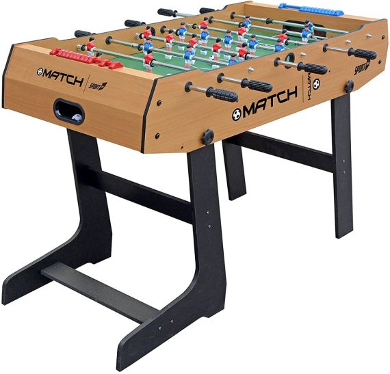  Calcio balilla, calciobalilla modello Match dimensioni 121x61x85, calcetto salvaspazio richiudibile in verticale, aste telescopiche, segnapunti e palline incluse, biliardino, calcio balilla indoor.