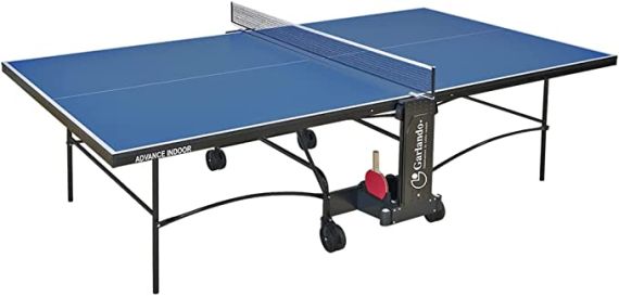 Garlando Tavolo da Ping Pong Advance Outdoor con Ruote per Esterno Blu