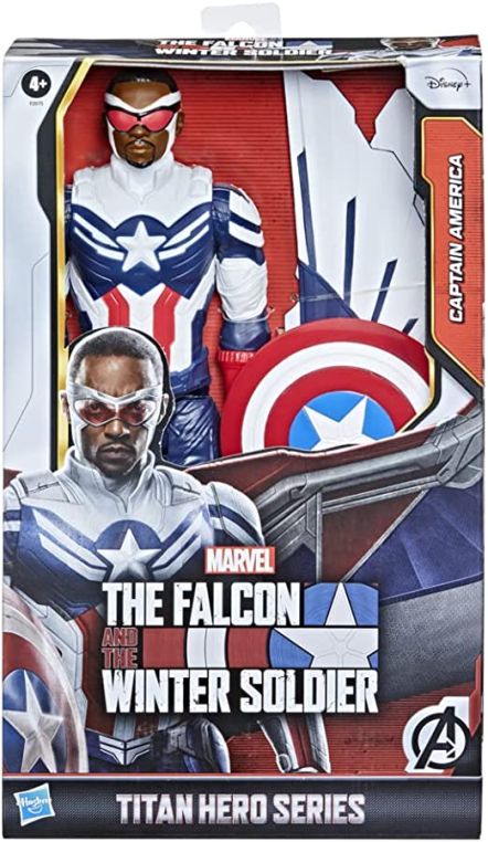 Hasbro Avengers Titan Hero Capitan America, action figure di Captain America da 30 cm, include ali, per bambini dai 4 anni in su