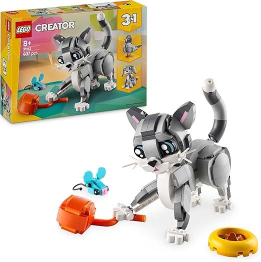 Image of LEGO Creator 3 in 1 Gatto Giocoso Giocattolo - Si Trasforma in Piccione o in Cane,Lego,Eta 8+