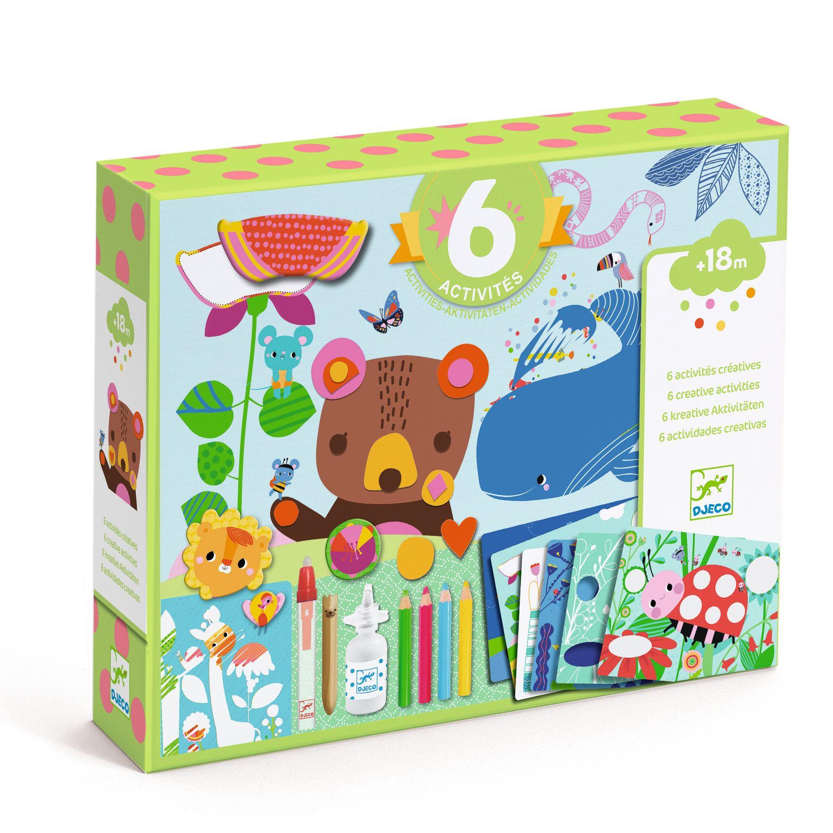 Image of Kit 6 attivita creative,Il topolino e i suoi amici,Djeco,Eta 3-6 anni