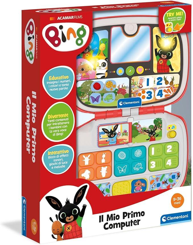 Image of Il Mio Primo Computer Bing, Gioco Educativo Computer Bambino , Centro Attivita Prima Infanzia, Insegna Lettere, Numeri,
