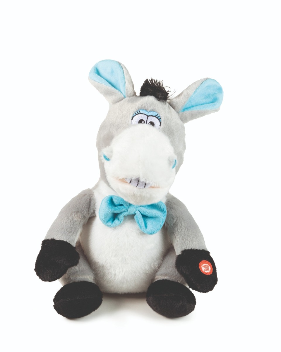 Image of Peluche Cantante Per Bambini e Adulti, Peluche Interattivo , Peluche Asinello Nello, Canta &quot; O Sole Mio&quot; Italiano
